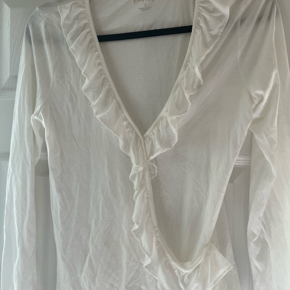 Lily Pulitzer Ruffled V-Neck S